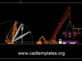 Telescopic Truck Crane Lifting CAD Template DWG