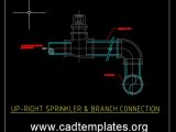 Up-Right Sprinkler and Branch Connection Detail CAD Template DWG