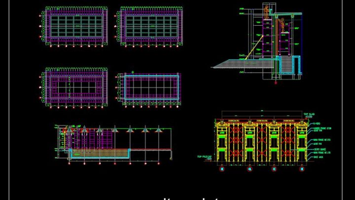 Wellmade External Scaffolding Details CAD Template DWG