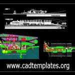 Boat Club Layout Plan and Elevation CAD Template DWG