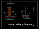 Column Raft joint Reinforcement Detail CAD Template DWG