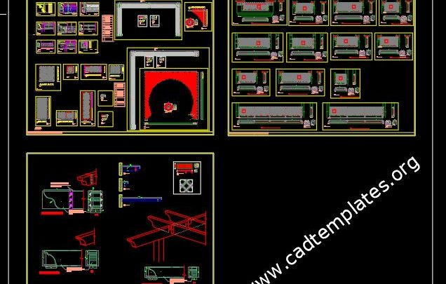 Holding Malls GRC Details CAD Template DWG