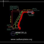 Riprap Typical Section Detail CAD Template DWG