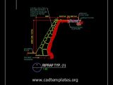 Riprap Typical Section Detail CAD Template DWG