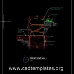 Stone Seat Wall Section Detail CAD Template DWG