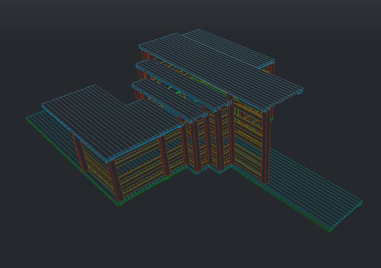Club House 3D Model CAD Template DWG