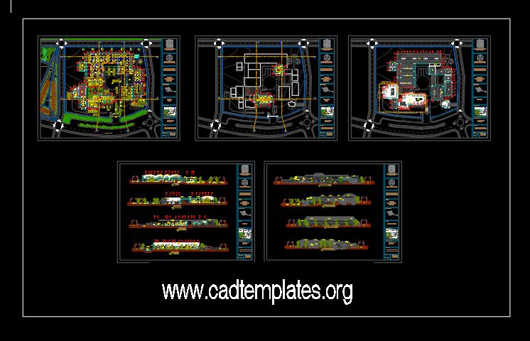 Coffee Processing Plant Cuts CAD Template DWG