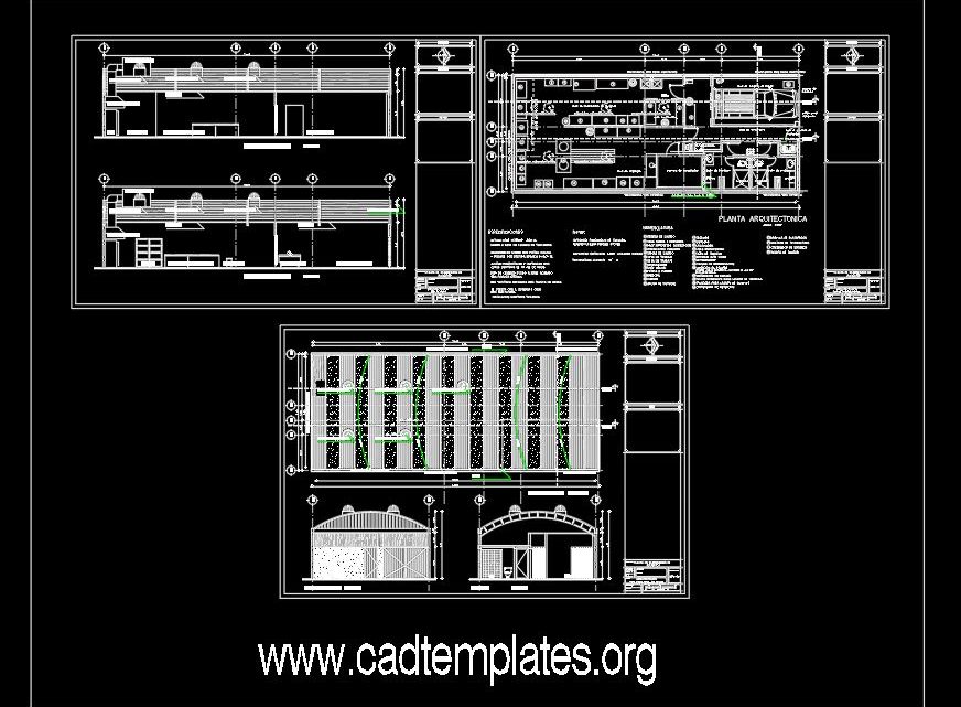 Food Processing Plant CAD Template DWG
