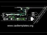 Glass Factory Layout Plan CAD Template DWG