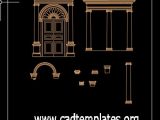 Historical Doors Columns Details CAD Template DWG
