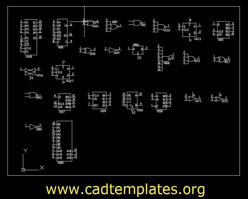 CMOS Integrated Circuits CAD Template DWG