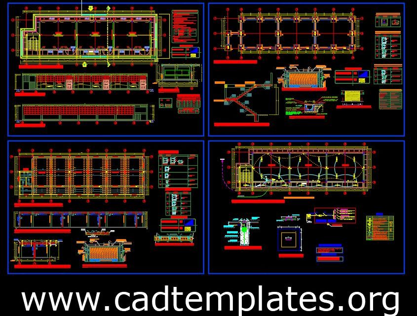 Classrooms Structural and Electrical Details CAD Template DWG