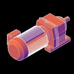 Electric Motor 3D Model CAD Template DWG