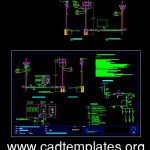 Electric Pole Underground Details CAD Template DWG