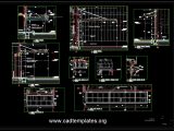 Factory Canopy Elevation and Sections Details CAD Template DWG