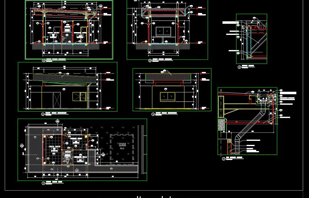 Guard House Section Details CAD Template DWG
