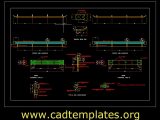 Guardrail Elevation and sections Details CAD Template DWG