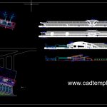 International Airport Layout Plan and Elevation CAD Template DWG
