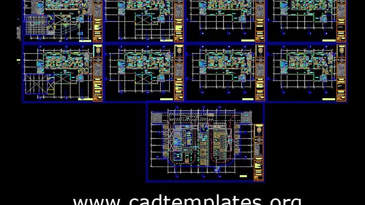 Municipality Layout Plan and Elevations CAD Template DWG