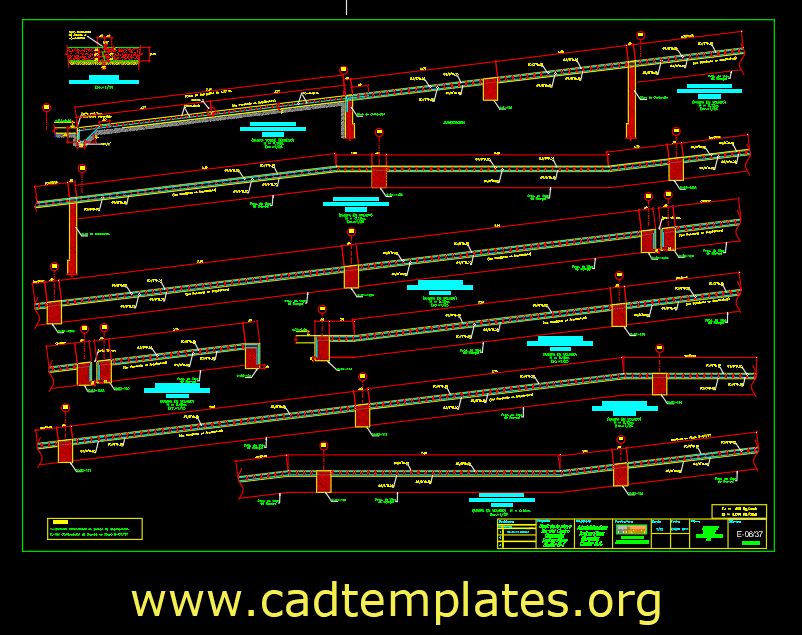 Vehicle Ramp Elevation Details CAD Template DWG