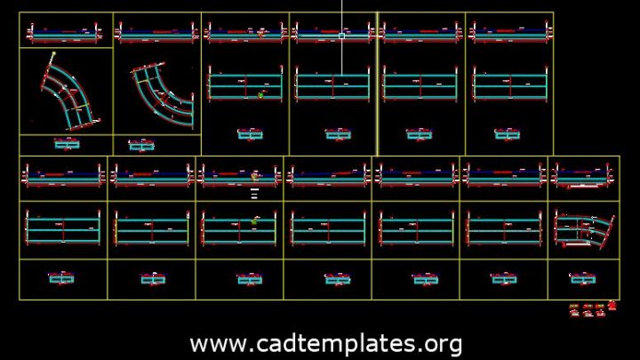 Box Culvert Curved Concrete Layout CAD Template DWG