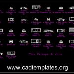 Cars Pickups and Vans Blocks CAD Template DWG