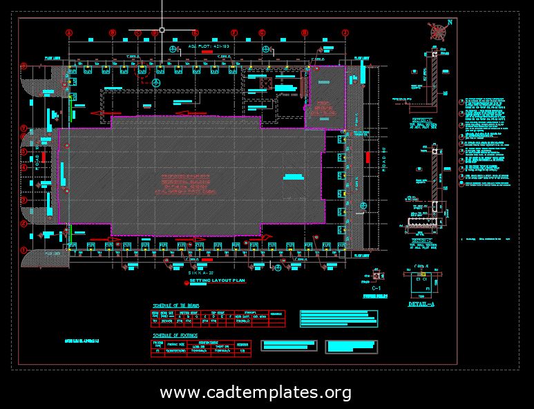 Compound Wall Layout And Details CAD Template DWG