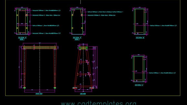 Double Girder Box Crane Design CAD Template DWG