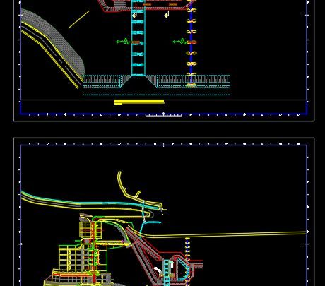 Plan Of Cofferdam Foundation Trash Rack CAD Template DWG