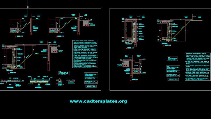 Shoring Layout and Sections Details CAD Template DWG