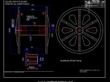 Steel Bobbin with Sleeve Section CAD Template DWG