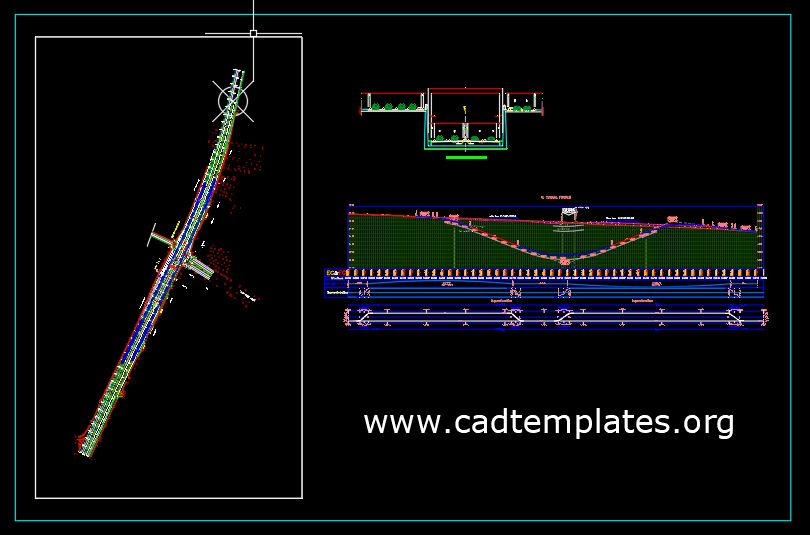 Tunnel Layout Plan Elevation And Cross Section Autocad Details Images