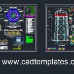 20m Elevated Tank Structural Details CAD Template DWG
