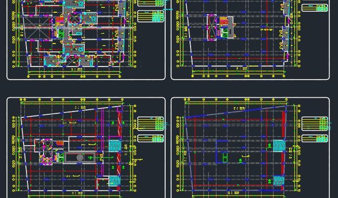 Commercial Building Layout Plan CAD Template DWG