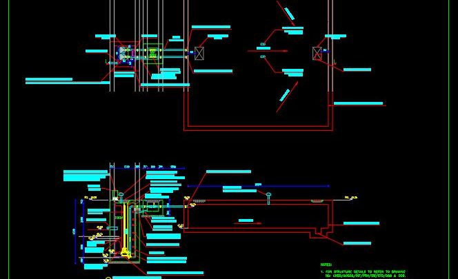 Lifting Station Details CAD Template DWG