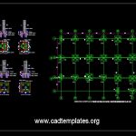 Pile Cap Layout and Sections Details CAD Template