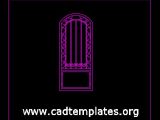 Steel Pedestrian Gate CAD Template DWG