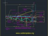 Cantilever Truss Elevation Details CAD Template DWG