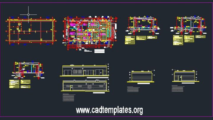 High Voltage Substation Building Architecture Design CAD Template DWG