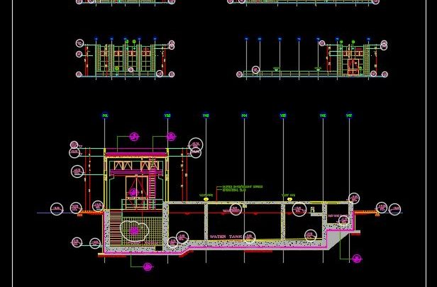 Water Tank Plans CAD Template DWG