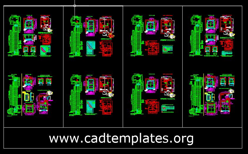 Elevators Autocad Design Blocks CAD Template DWG