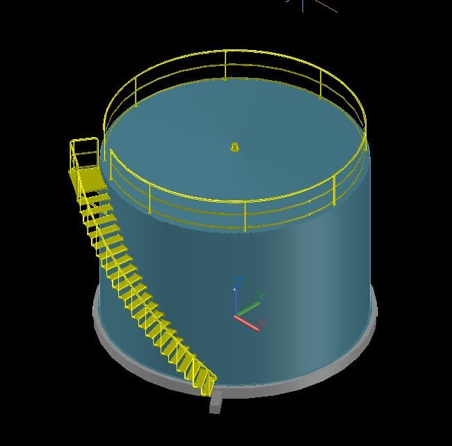 Oil Tanker Ladder 3D Model CAD Template DWG