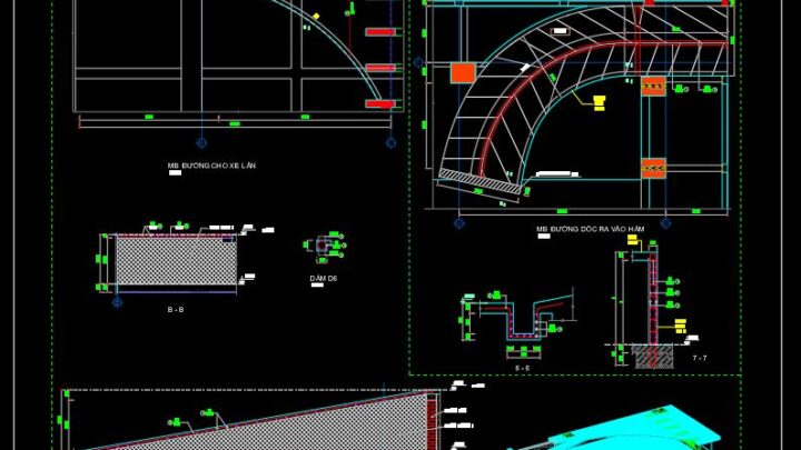 Ramp Elevation And Layout Plan Details CAD Template DWG