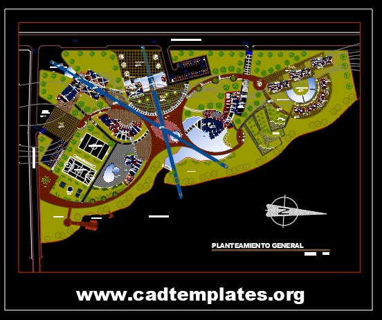 Recreation Center Layout Plan CAD Template DWG