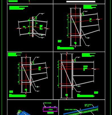Steel Connection And Sheeting Details CAD Template DWG