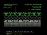Grass Turf Planting Autocad Free DWG