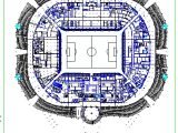 Four Levels Ground Stadium Autocad Free DWG Drawing