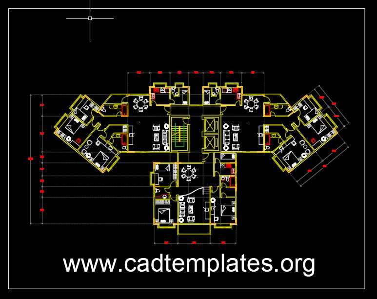 Apartment Plan AutoCAD DWG Free Drawing