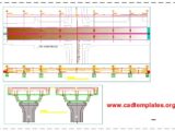 Bridge Vertical Profile and Section Details Autocad DWG Free Drawing