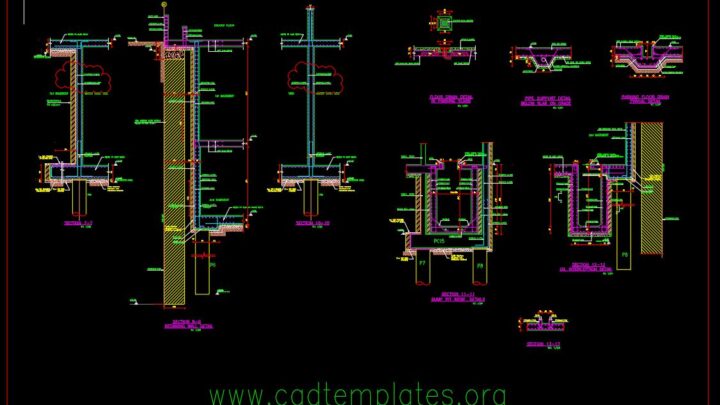 Retaining Walls And Foundations Details CAD Templates Free DWG